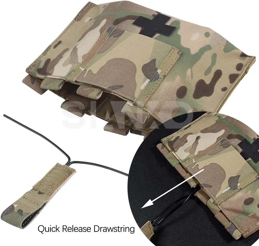 Tactical First Aid Kit MOLLE IFAK Pouch Medical EMT Bag,Compact Quick Release Emergency Pack For Outdoor Sport Military Game Hunting Airsoft (Green)