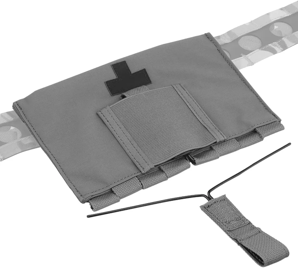 Tactical First Aid Kit MOLLE IFAK Pouch Medical EMT Bag,Compact Quick Release Emergency Pack For Outdoor Sport Military Game Hunting Airsoft (Grey)