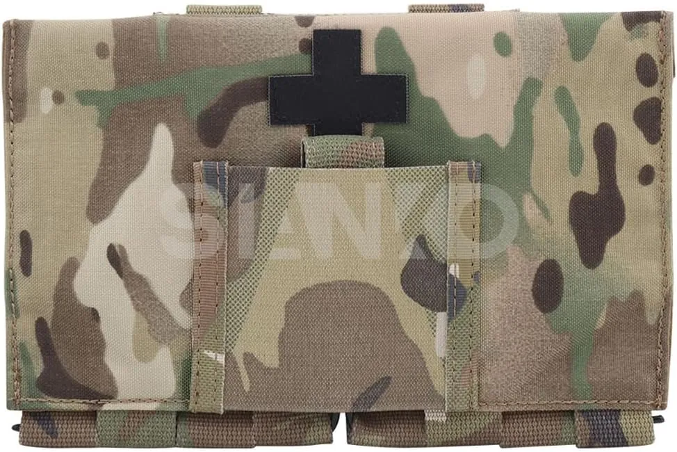 Tactical First Aid Kit MOLLE IFAK Pouch Medical EMT Bag,Compact Quick Release Emergency Pack For Outdoor Sport Military Game Hunting Airsoft (Grey)