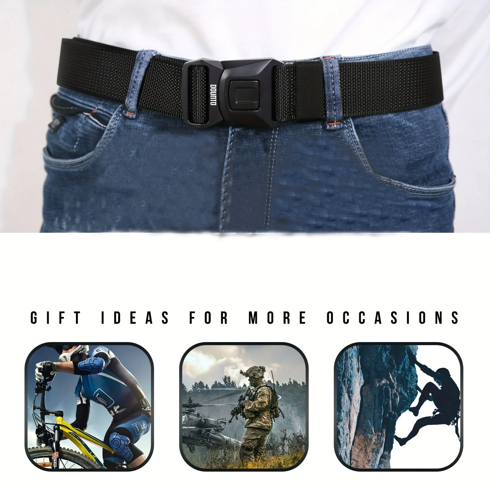Tactical Quick Release Belt for Men Nylon Alloy Buckle Outdoor Training
