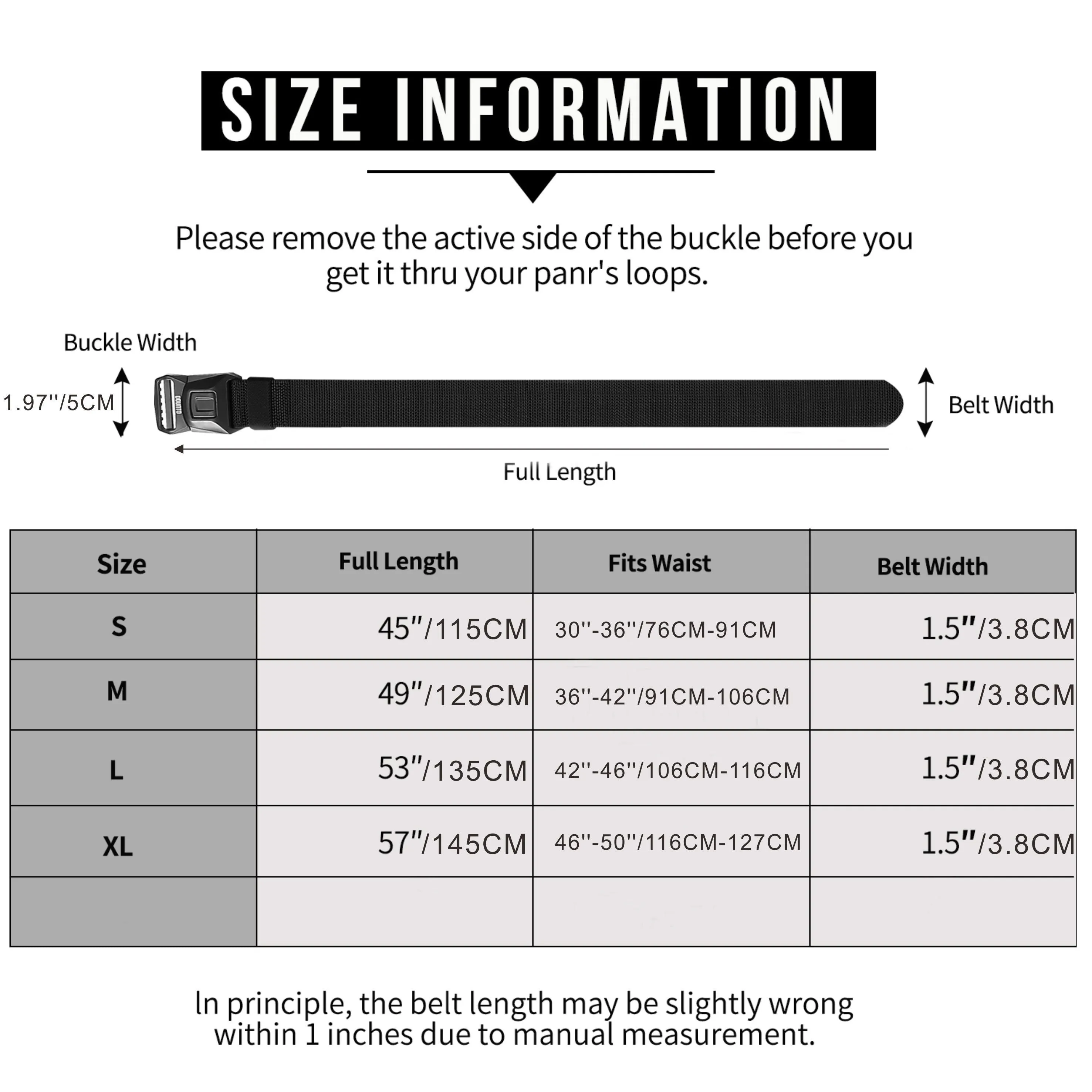 Tactical Quick Release Belt for Men Nylon Alloy Buckle Outdoor Training