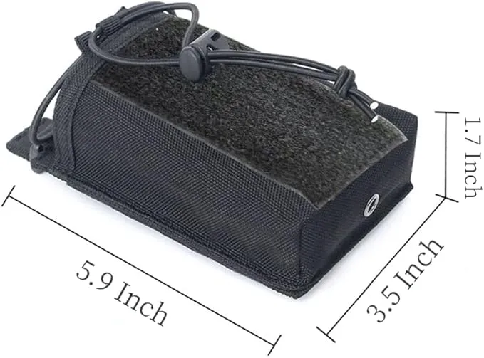 Tactical Radio Holder Molle Radio Pouch Case Heavy Duty Radios Holster Bag for Two Ways Walkie Talkies Adjustable Storage