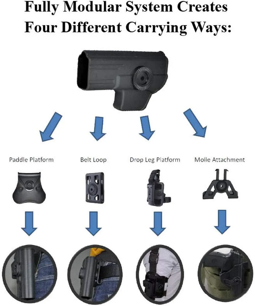 Tactical Scorpion Gear: Fits CZ P07 Modular Level II Retention Paddle Holster