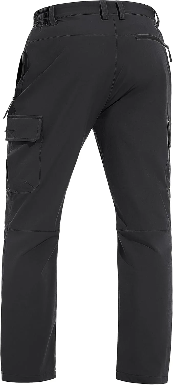 TACVASEN Men's Cargo Pants 5 Pockets Water Resistant Lightweight Quick Dry Ripstop Stretch Pants for Hiking Work Travel