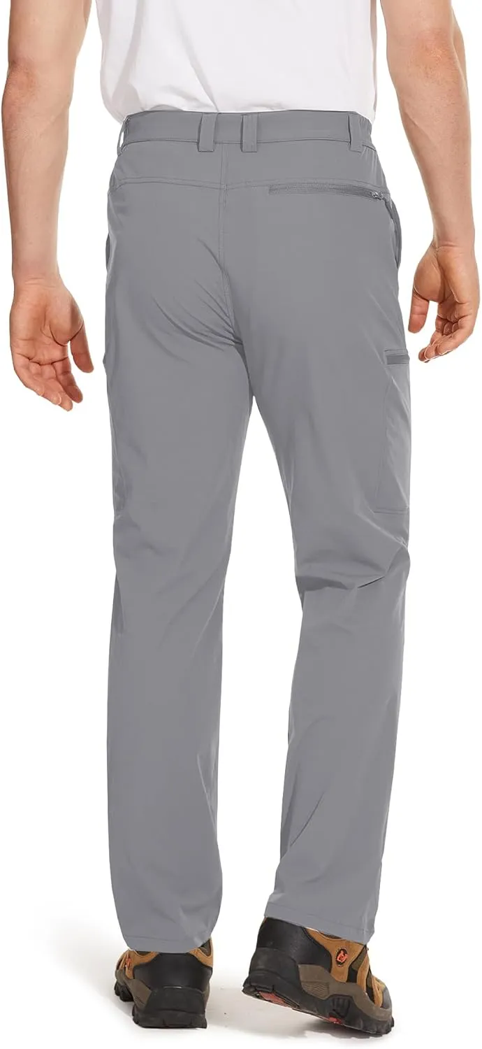 TACVASEN Men's Hiking Cargo Pants with 6 Pockets Lightweight Water Resistant Quick Dry Travel Work Pants Tactical Outdoor