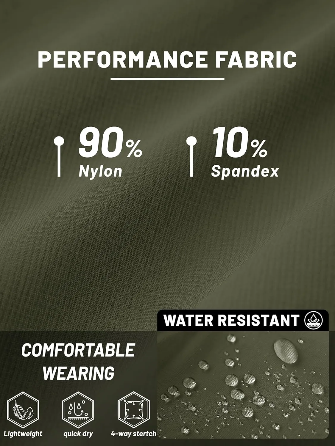 TACVASEN Men's Hiking Pants Lightweight Quick Dry Ripstop Water Resistant Stretchy Work Pants for Climbing Travel Casual