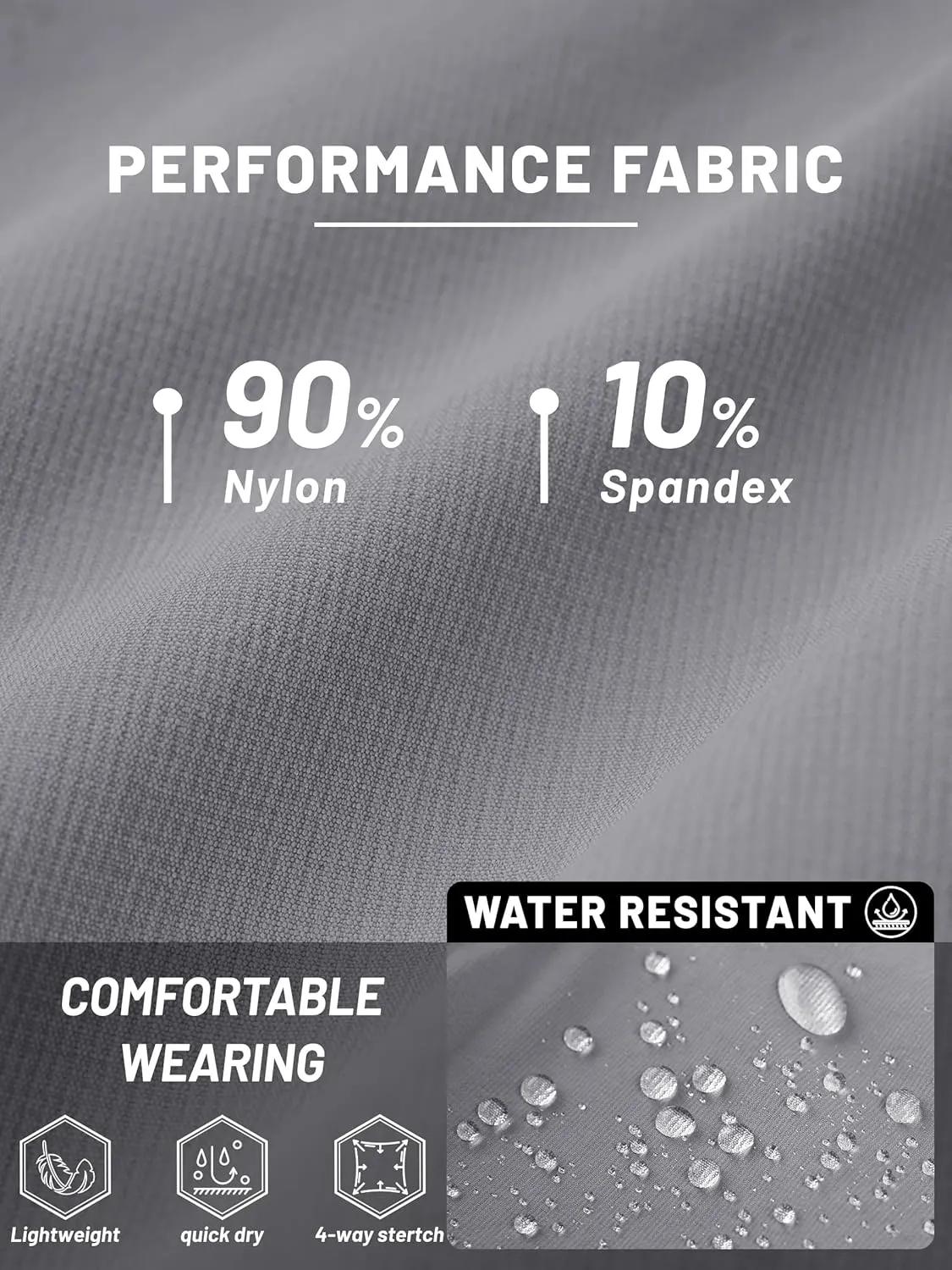 TACVASEN Men's Hiking Pants Lightweight Quick Dry Ripstop Water Resistant Stretchy Work Pants for Climbing Travel Casual