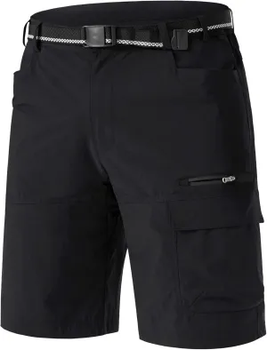 TACVASEN Men's Summer Outdoor Shorts Quick Dry Cargo Casual Work Hiking Shorts (NO Belt)