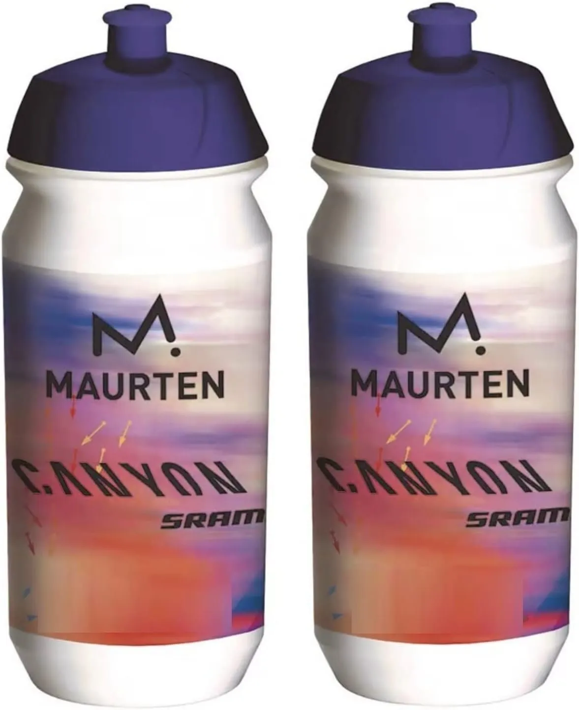 Tacx Twinpack Shiva Professional Cycling Team Water Bottles of Women's Pro Team CanyonSRAM 17oz