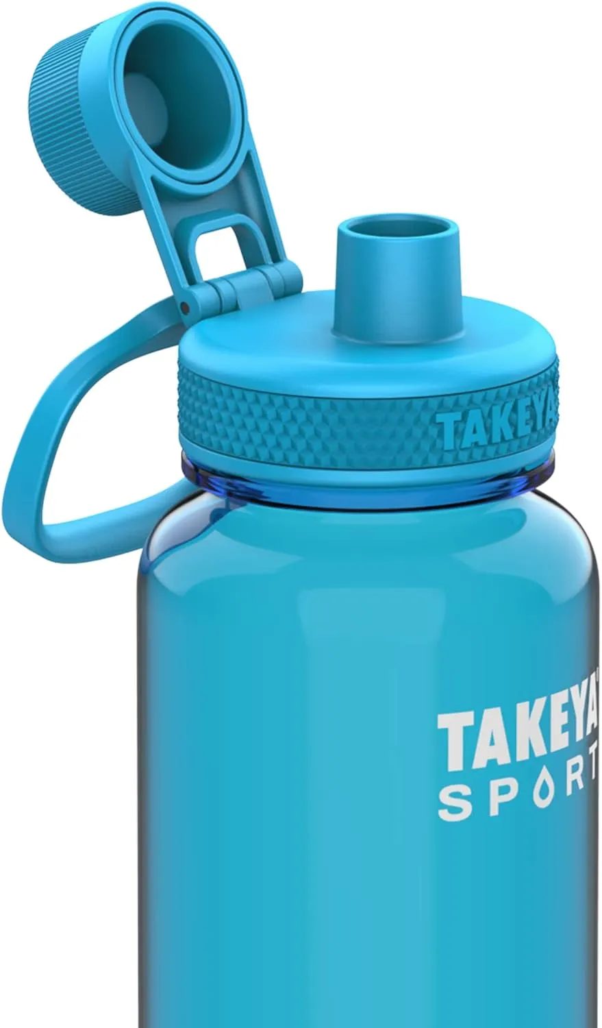 Takeya Tritan Sport Water Bottle with Spout Lid - BPA-Free & Dishwasher-Safe Water Bottle - Reusable Bottle with Lid Handle - Simple Leak-Proof Water Bottle - 40 oz, Championship Blue