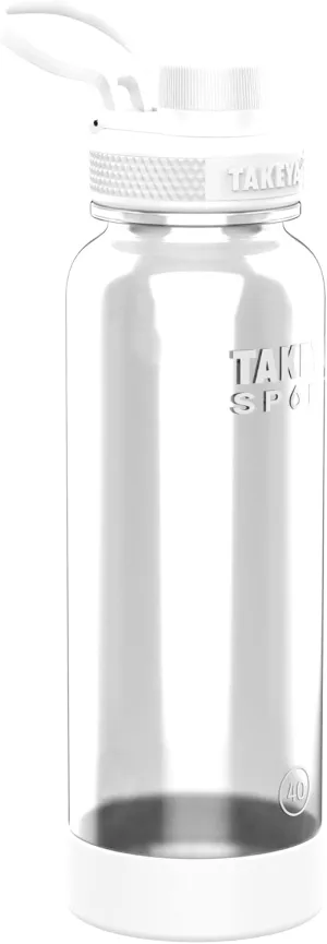 Takeya Tritan Sport Water Bottle with Spout Lid - BPA-Free & Dishwasher-Safe Water Bottle - Reusable Bottle with Lid Handle - Simple Leak-Proof Water Bottle - 40 oz, Extreme Air