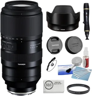 Tamron 50-400mm f/4.5-6.3 Di III VC VXD Lens for Sony E Bundled with 67mm UV Filter   5-Piece Camera Cleaning Kit   Cleaning Lens Pen   Lens Cap Keeper   Microfiber Cleaning Cloth (6 Items)