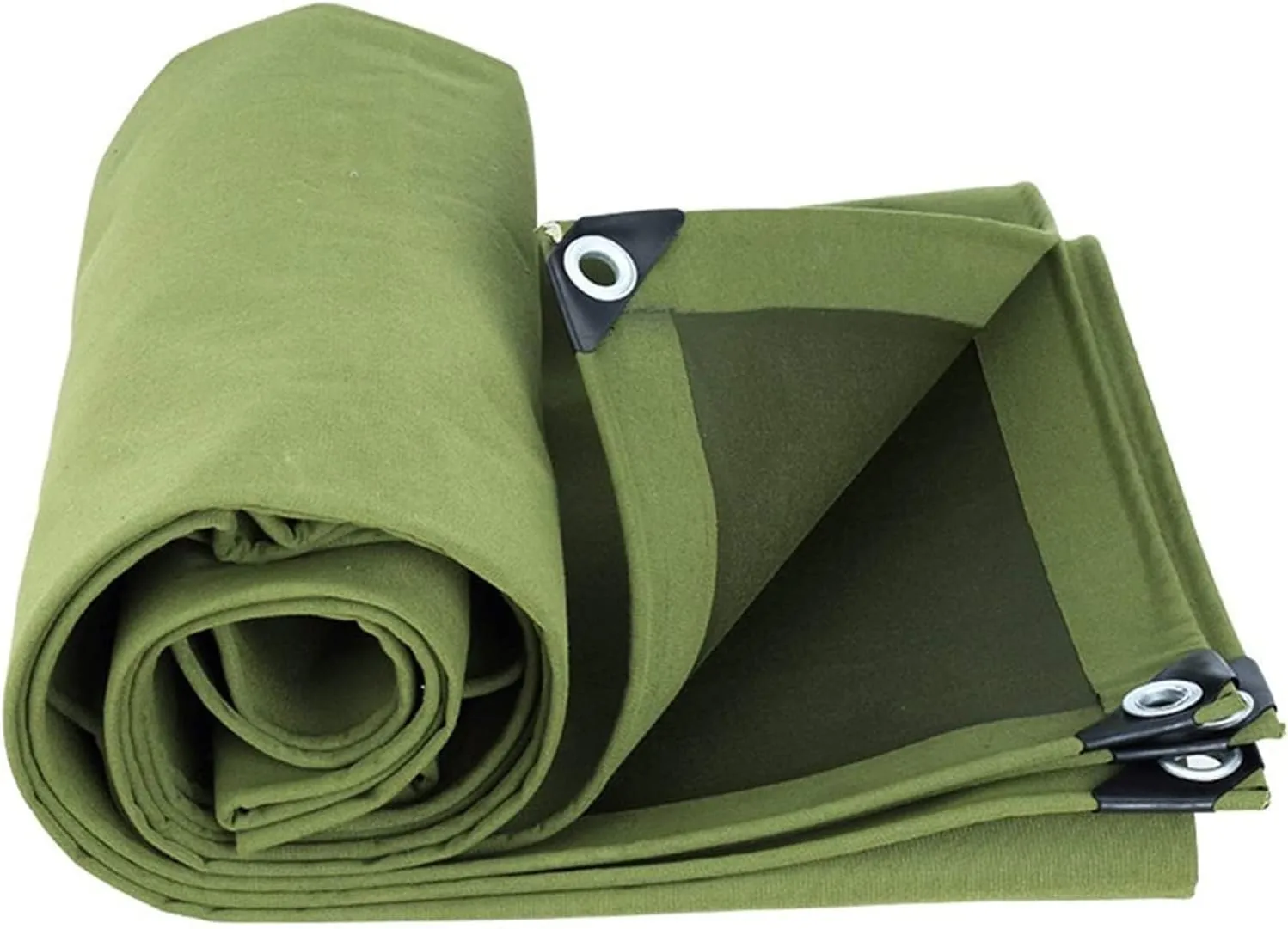 Tarps Canvas Heavy-Duty Waterproof ，Canvas Tarps Outdoors Thick-Tarp Cover，UV-Resistant Canvas Tarpaulin for Truck Pool Boat Tent Camping Firewood,5x7m