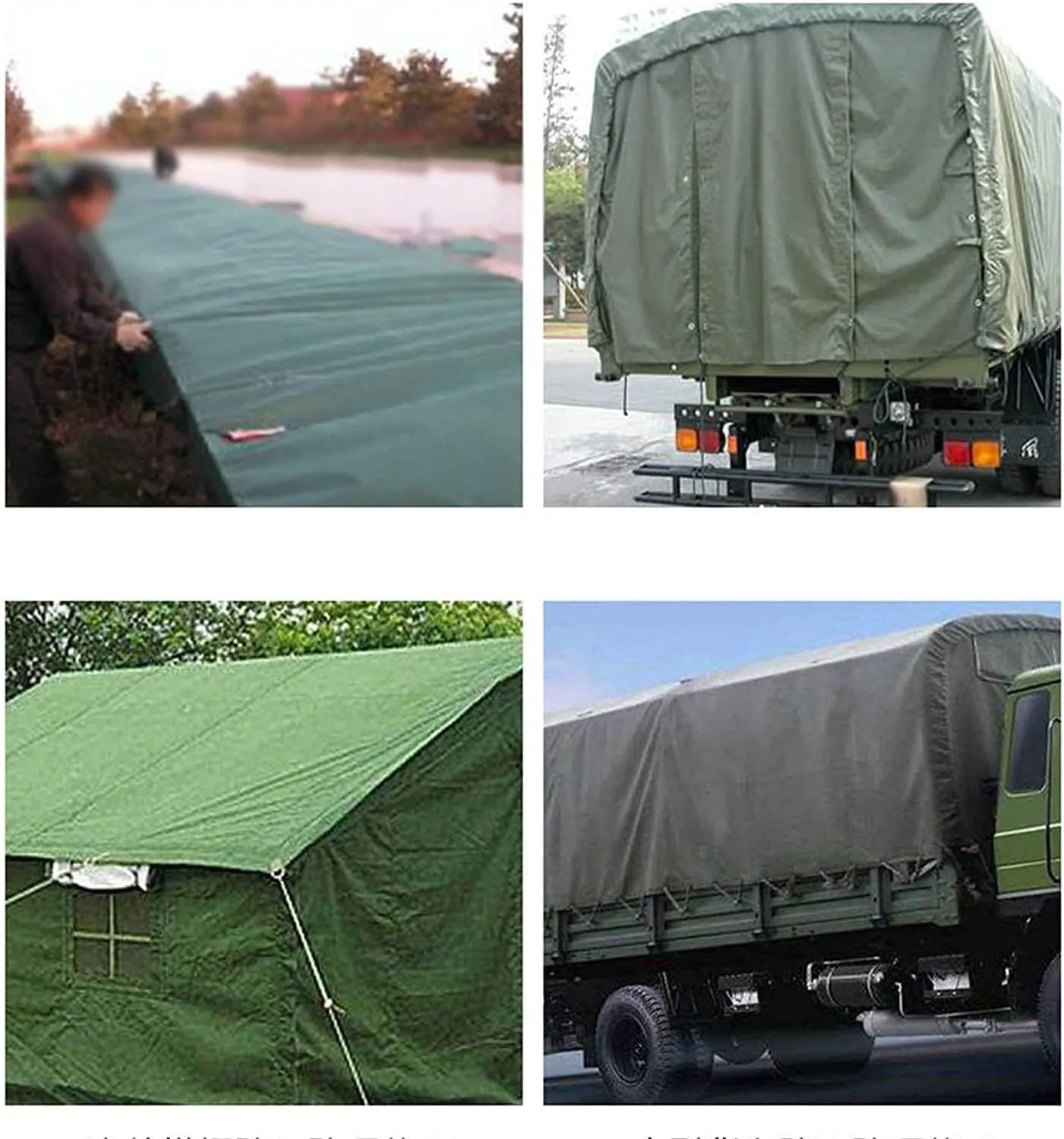 Tarps Canvas Heavy-Duty Waterproof ，Canvas Tarps Outdoors Thick-Tarp Cover，UV-Resistant Canvas Tarpaulin for Truck Pool Boat Tent Camping Firewood,5x7m