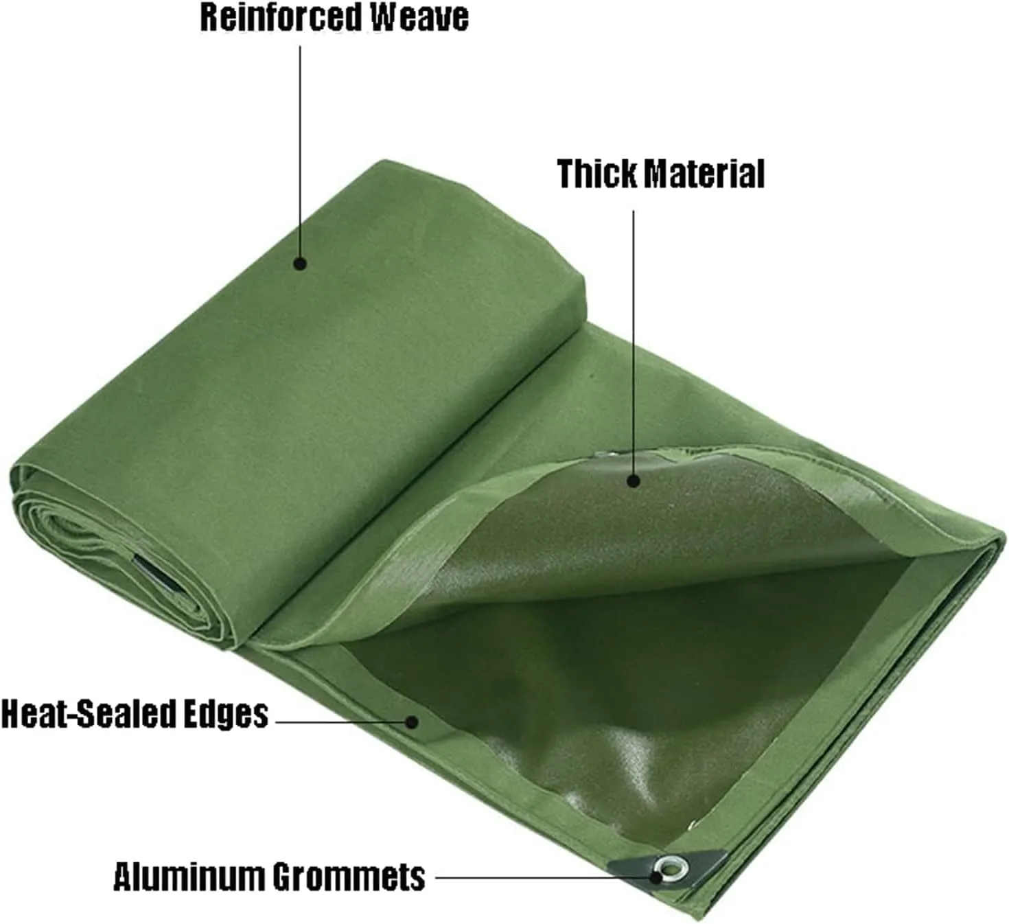 Tarps Canvas Heavy-Duty Waterproof ，Canvas Tarps Outdoors Thick-Tarp Cover，UV-Resistant Canvas Tarpaulin for Truck Pool Boat Tent Camping Firewood,5x7m