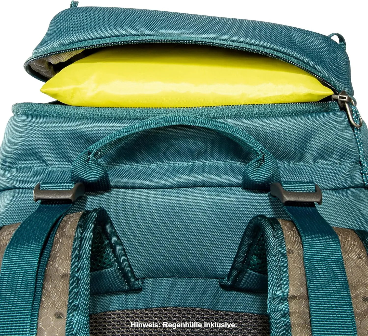Tatonka Hiking Backpack with 32 Litre Volume and Ventilated Back, Teal Green/Jasper, 32 Liter