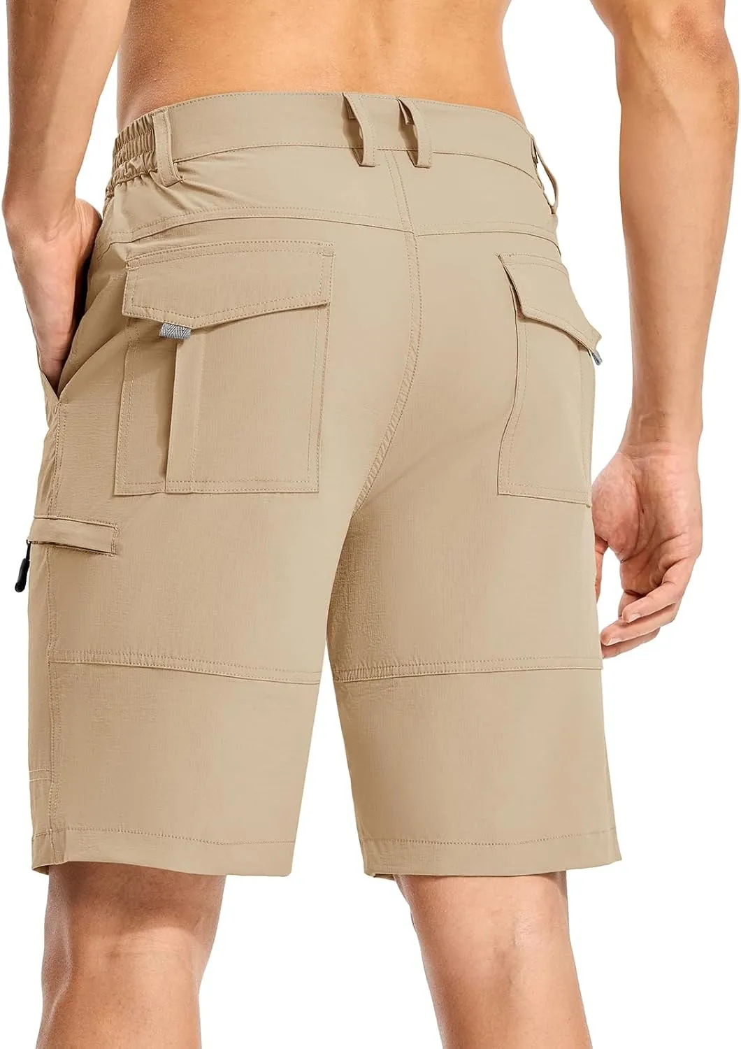 TBMPOY Men's Hiking Cargo Shorts 9" Lightweight Water Resistant Quick Dry Work Shorts 6 Pockets for Travel Camping Tactical