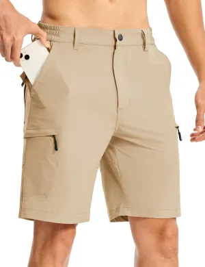 TBMPOY Men's Hiking Cargo Shorts 9" Lightweight Water Resistant Quick Dry Work Shorts 6 Pockets for Travel Camping Tactical
