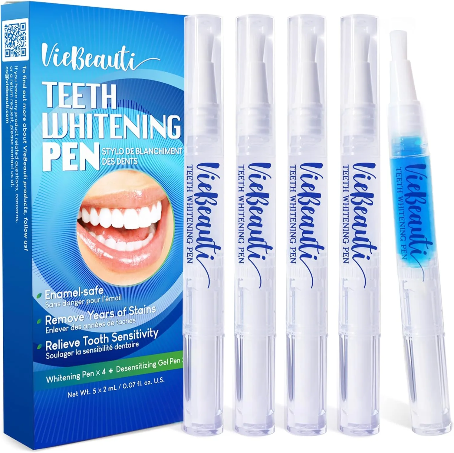Teeth Whitening Pen Gel Kit: 35% Carbamide Peroxide Gel for Stain Removal - No Sensitivity with Remineralizing Pen for a Brighter Whiter Smile Mint