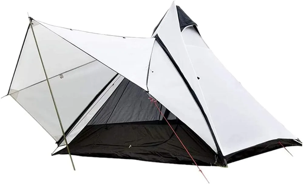 Tent Camping Pyramid Tent Adult Indian Teepee Tent Yurt Tent Double Layers Tents for Outdoor Camping Hiking Hunting 3-4 Person