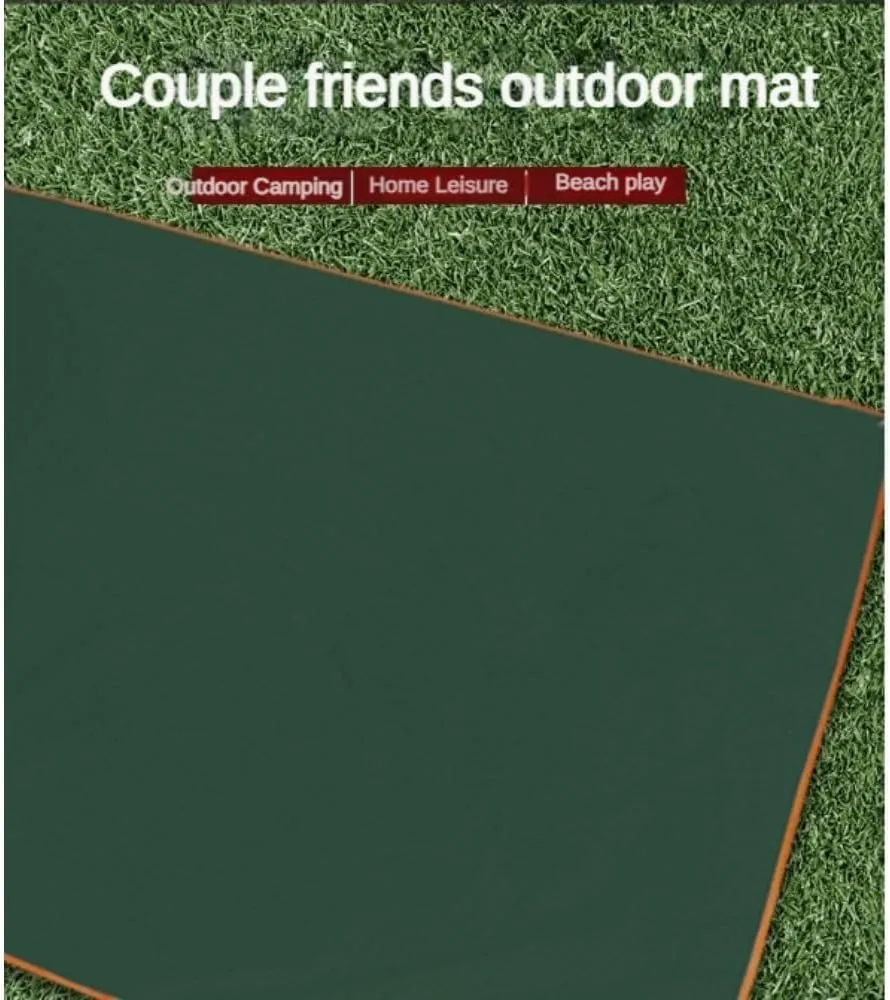 Tent Footprint Waterproof Camping Tarp Mat Picnic Blanket Ground Sheet for Backpacking Hiking Beach (Green,210 * 100cm)