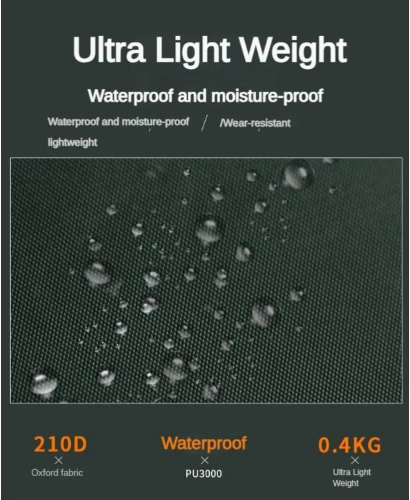 Tent Footprint Waterproof Camping Tarp Mat Picnic Blanket Ground Sheet for Backpacking Hiking Beach (Green,210 * 100cm)