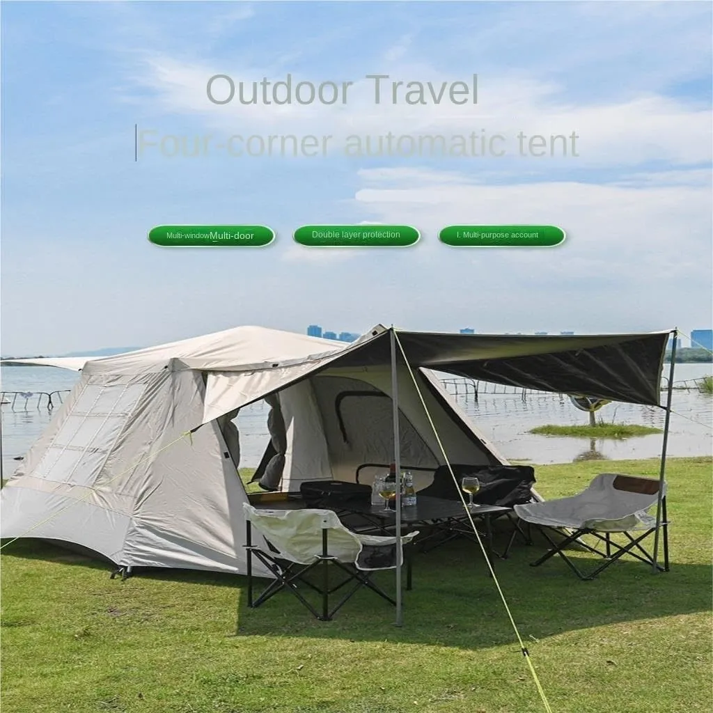 Tent Fully Automatic Camping Tent Quick-Open Tent Double-Layer Rainproof and Insect-Proof Sunshade Fishing Tent Outdoor Tent