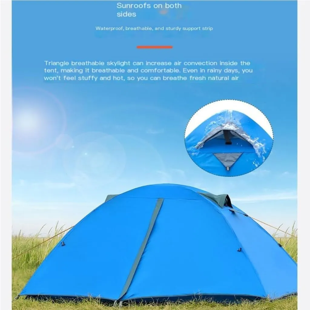 Tent Outdoor Camping Tent Double Layer Portable Windproof and Rainproof Breathable Tent Mountaineering Tent Outdoor Tent