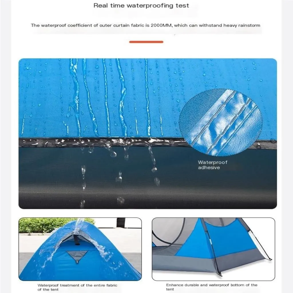 Tent Outdoor Camping Tent Double Layer Portable Windproof and Rainproof Breathable Tent Mountaineering Tent Outdoor Tent