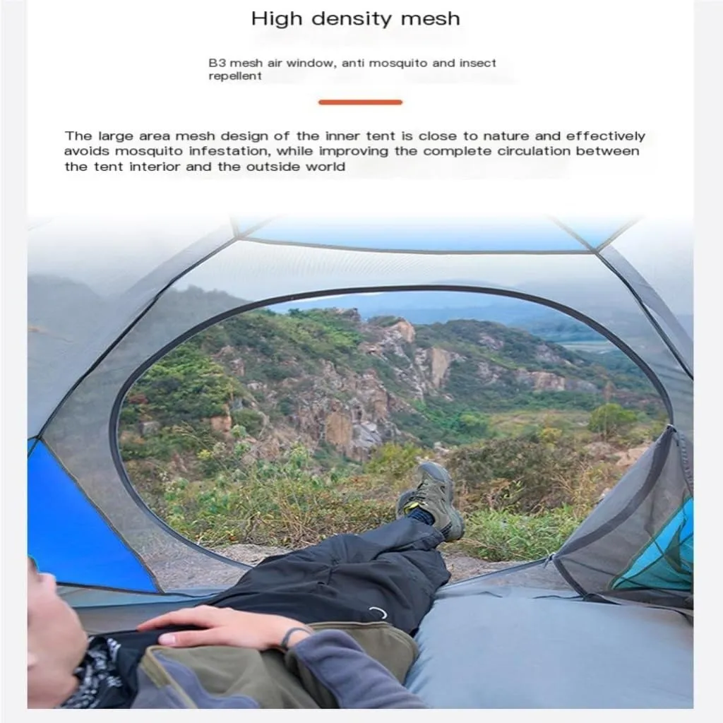 Tent Outdoor Camping Tent Double Layer Portable Windproof and Rainproof Breathable Tent Mountaineering Tent Outdoor Tent