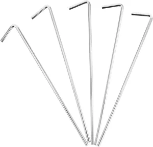 Tent Pegs Stakes 20pcs Steel Ground Nails for Tent Tarp Canopy Stake Outdoor Use