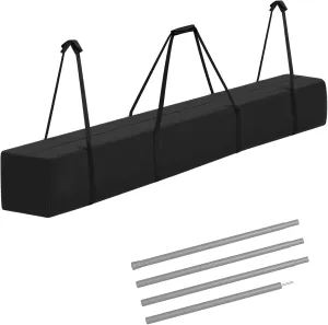 Tent Pole Bag for Party Tent, 600D Oxford Fabric Portable Camping Storage Bag- 83x12x12 in, Black