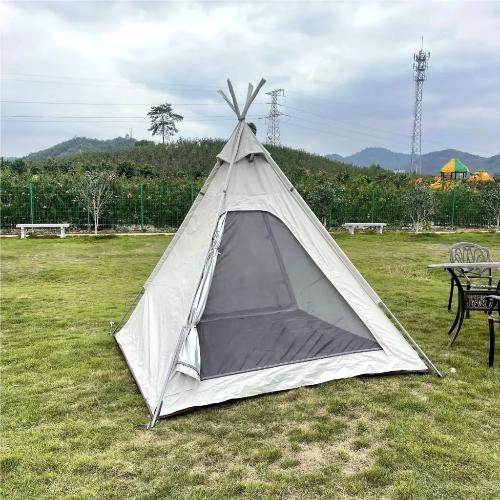 Tent Portable Outdoor Camping Tent Outdoor Autumn Camping Oxford Cloth Tent Canopy UV-Proof and Waterproof Outdoor Tent