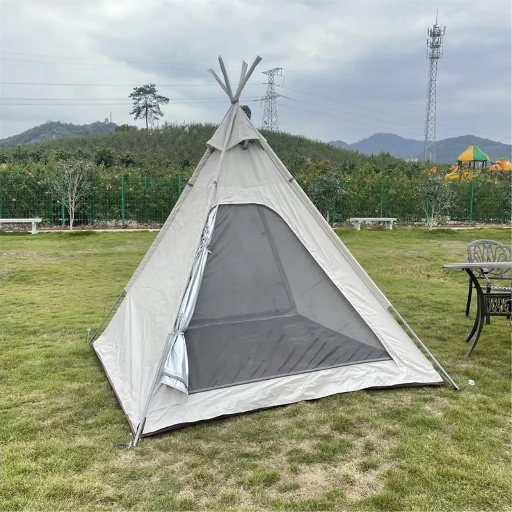 Tent Portable Outdoor Camping Tent Outdoor Autumn Camping Oxford Cloth Tent Canopy UV-Proof and Waterproof Outdoor Tent