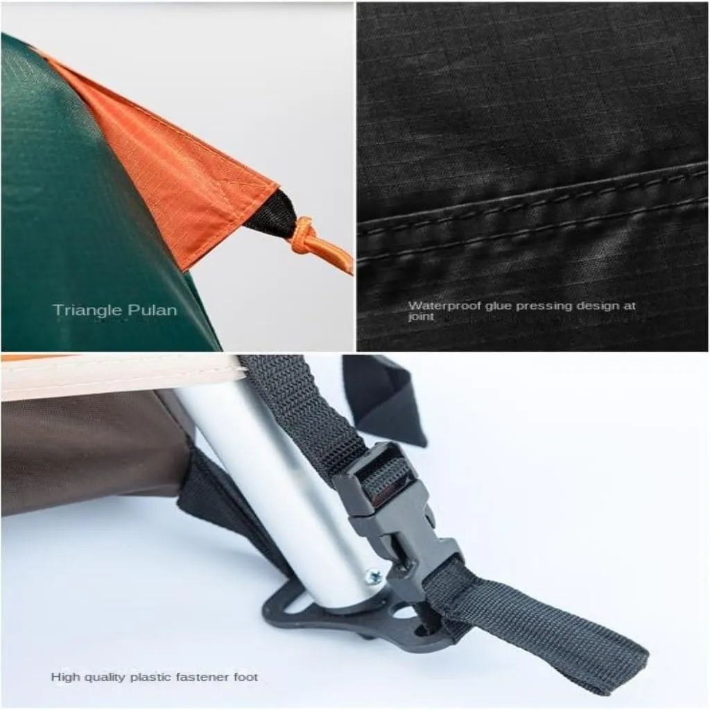 Tent Thickened Vinyl Automatic Aluminum Pole Thickened Double-Layer Rainproof Camping Tent for 3 to 4 People Outdoor Tent