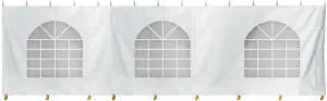TentandTable Standard Cathedral Tent Sidewall, 8-Foot by 30-Foot, Waterproof Sidewalls for Commercial Party & Canopy Tents, UV Resistant & Removable, 14oz Translucent Vinyl, Tent Not Included