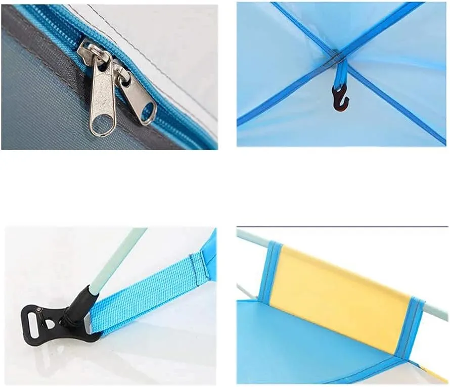 Tent,Camping Family Waterproof Pop Up Tent,Outdoor Traveling Easy Set Up 3-4 People Blue 79x55inch