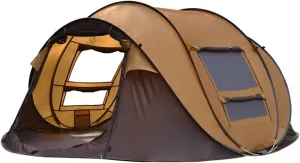 Tents Automatic Pop-up Tent, 3-4 Person Outdoor Instant Setup Tent 4 Season Waterproof Tent for Hiking, Camping, Travelling