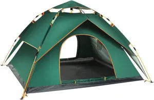 Tents for Camping 3-4 Person Fully Automatic Tent, Waterproof, UV Resistant, for Beach, Camping, Camping (Color : Blue)