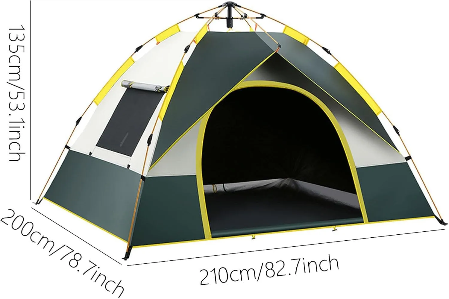 Tents for Camping 4 Person Portable Dome Tent, Waterproof, Windproof, Spacious, Lightweight Camping Tent, UV-Resistant, Easy Setup Tent for Outdoor Camping, Hiking, Fishing
