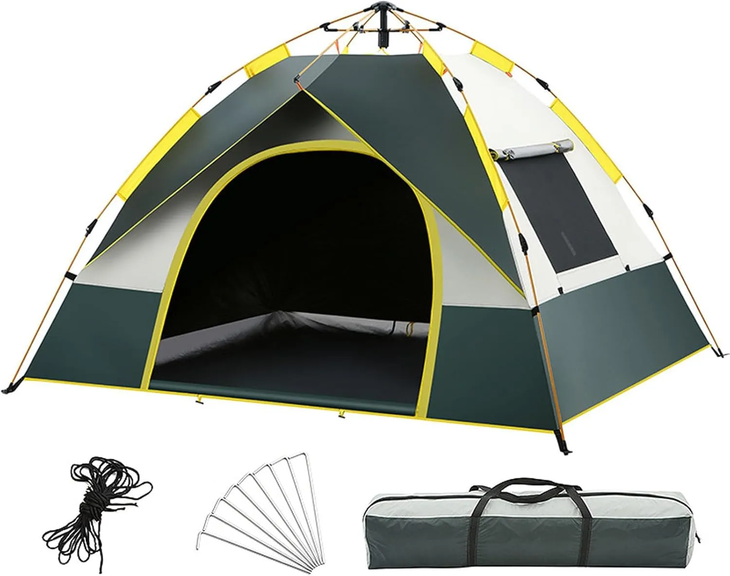 Tents for Camping 4 Person Portable Dome Tent, Waterproof, Windproof, Spacious, Lightweight Camping Tent, UV-Resistant, Easy Setup Tent for Outdoor Camping, Hiking, Fishing