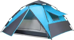 Tents for Camping Beach Tents Automatic Pop Up Tent for Camping 4 Person with 5 Windows Waterproof Instant Family Tent Hiking Outdoor Tent Family Tents for Camping Hiking Traveling