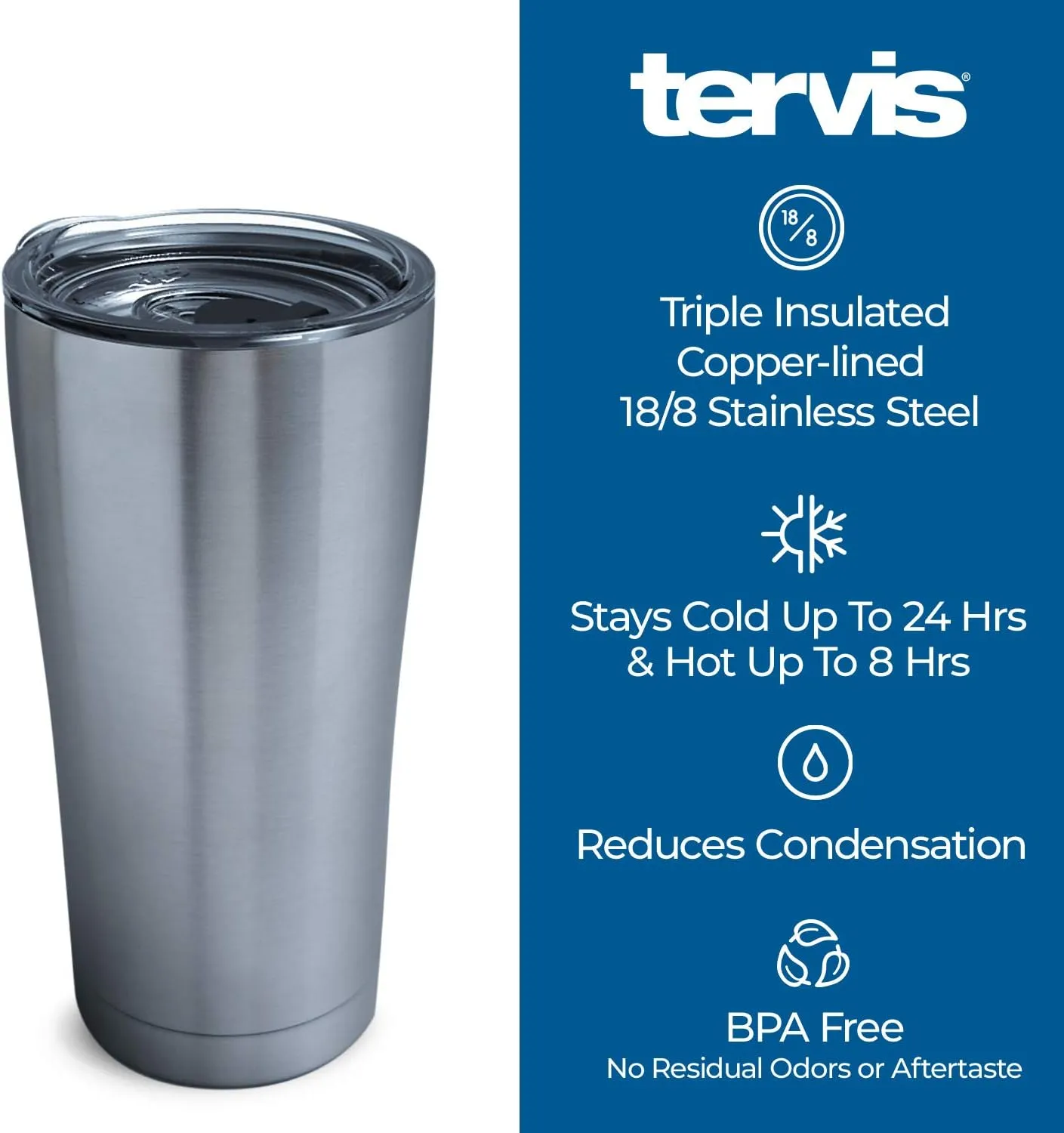 Tervis Girl Power Triple Walled Insulated Tumbler Travel Cup Keeps Drinks Cold & Hot, 20oz Legacy, Stainless Steel