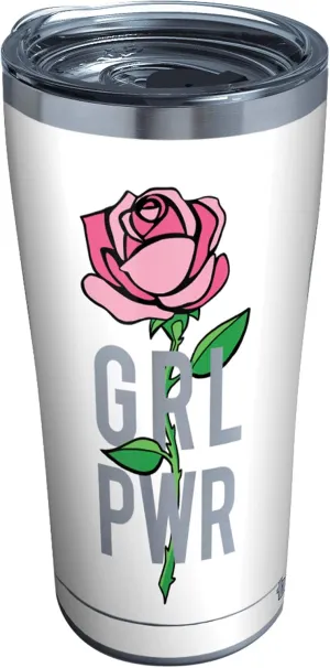 Tervis Girl Power Triple Walled Insulated Tumbler Travel Cup Keeps Drinks Cold & Hot, 20oz Legacy, Stainless Steel
