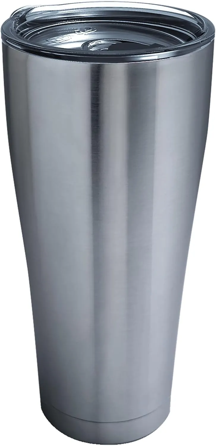 Tervis Legacy Powder Coated Stainless Steel Triple Walled Insulated Tumbler Travel Cup Keeps Drinks Cold & Hot, 30oz Legacy, Stainless Steel