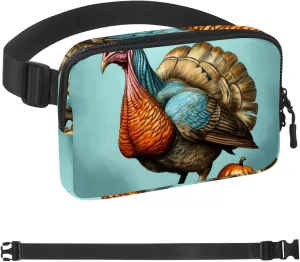 Thanksgiving Turkey Pumpkin-575 Belt Bag for Men and Women Fanny Pack,Belt Bag with Adjustable Strap,Fashion Crossbody Everywhere Belt Bag for Travel Outdoors Running Hiking