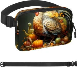Thanksgiving Turkey Pumpkin-638 Belt Bag for Men and Women Fanny Pack,Belt Bag with Adjustable Strap,Fashion Crossbody Everywhere Belt Bag for Travel Outdoors Running Hiking