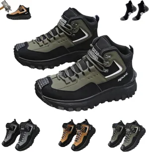 The First Young Shoes Men, Anti-Slip and Puncture-Resistant, Safety Work Shoes for Men, Arch Support and Wide Toe
