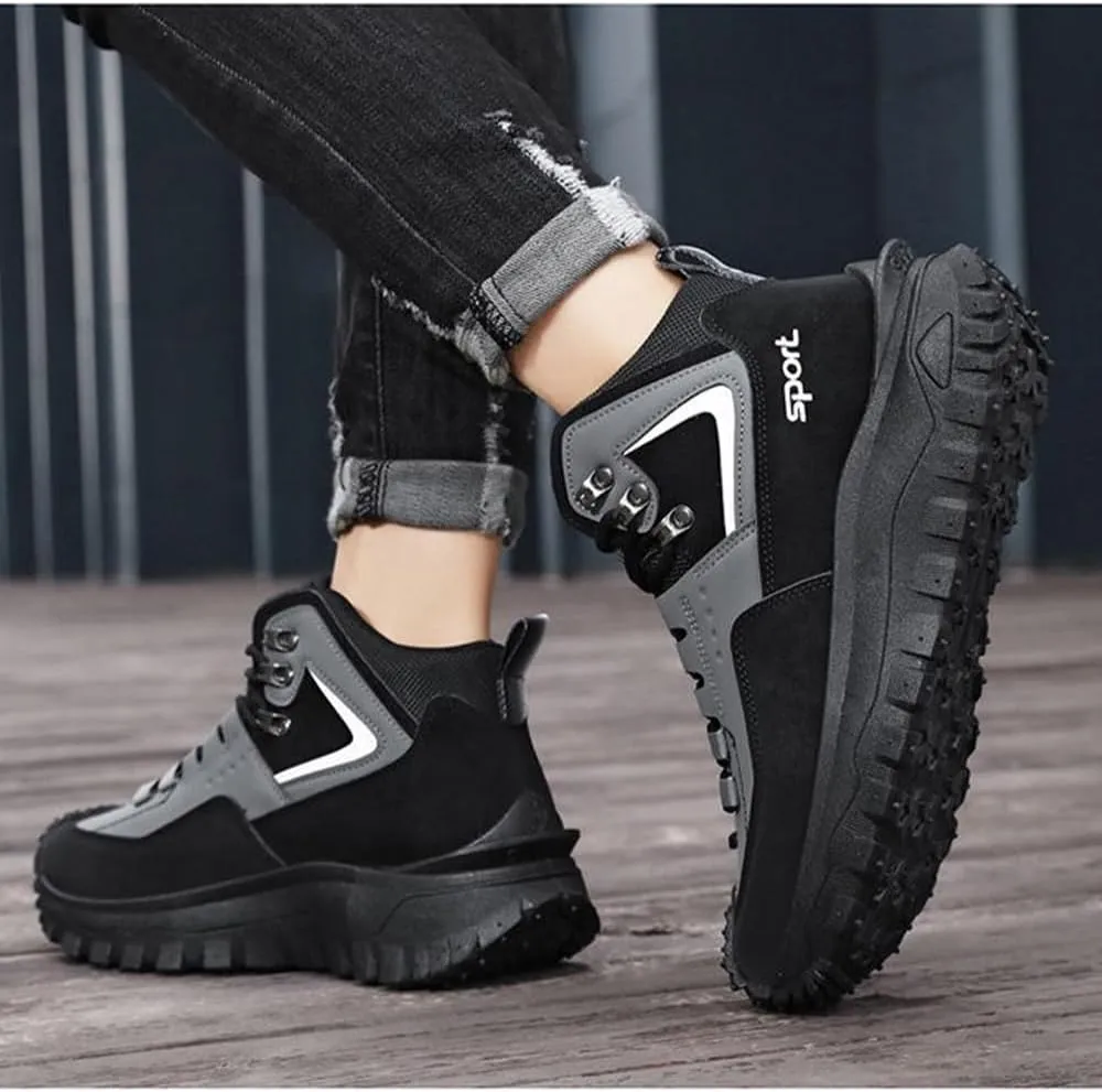 The First Young Shoes Men, Safety Work Orthopedic Hiking Boots, Men'S Outdoor Hiking Boots,Men'S Fashionable Casual Lace Up Walking Shoes