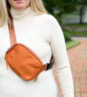 The Lennon Nylon Belt Bag, Sling Bag, Waist Bag | Burnt Orange